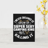 キャンピングメンキャンパーrvキャンピングバケーションキャンプパパ カード (黄色い花)