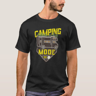 キャンピングモードオンモーターホームカンパーバン Tシャツ