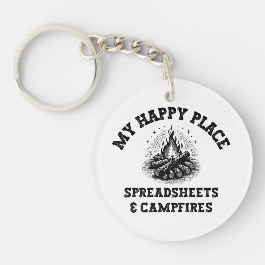 キャンピングモード：オフのグリッド – おもしろい Accountant Gift キーホルダー (正面)