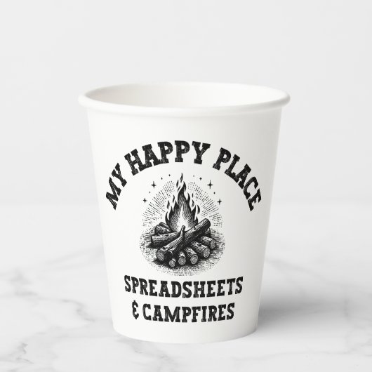 キャンピングモード：オフのグリッド – おもしろい Accountant Gift 紙コップ (正面)