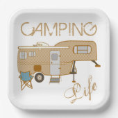 キャンピングライフことわざ5thホイールRVキャンパー ペーパープレート (正面)