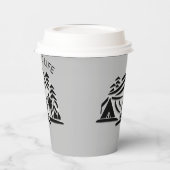 キャンピングライフパーソナライズ名文字コーヒー 紙コップ (左)