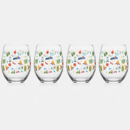 キャンピングライフ ステムなしワイングラス