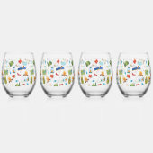 キャンピングライフ ステムなしワイングラス (裏面)