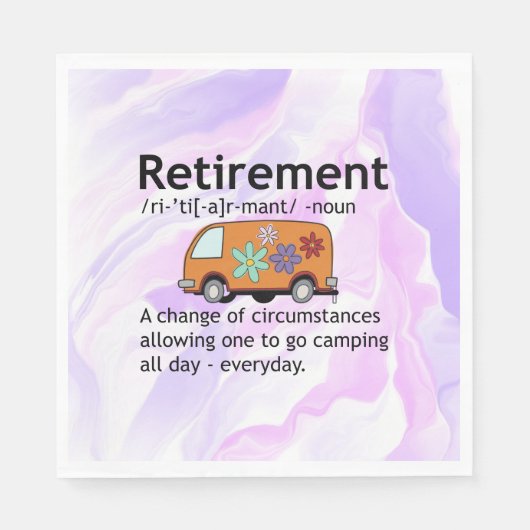 キャンピングラバー退職定義おもしろい スタンダードランチョンナプキン (正面)