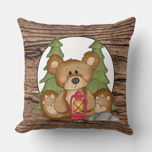 キャンピングランタンベアおもしろい装飾用クッション クッション (正面)