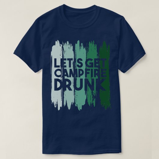 キャンピングレッツキャンプファイヤー飲 Tシャツ (デザイン正面)