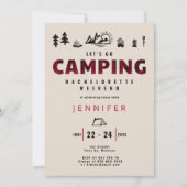 キャンピングレッドプレイドアウトドアバチェロレッテ 招待状 (正面)
