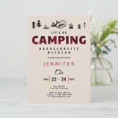 キャンピングレッドプレイドアウトドアバチェロレッテ 招待状 (スタンド正面)
