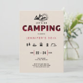 キャンピングレッドプレイドアウトドア30thバースデーウィークエンド 招待状 (スタンド正面)