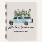 キャンピングロードトリップ引用文レッツオークドゥ ノートブック (正面)