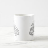 キャンピングヴァンライフおもしろい感動的引用文 コーヒーマグカップ (中央)