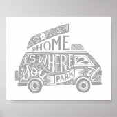 キャンピングヴァンライフおもしろい感動的引用文 ポスター (正面)