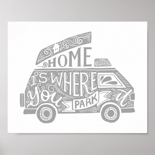 キャンピングヴァンライフおもしろい感動的引用文 ポスター (正面)