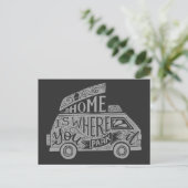 キャンピングヴァンライフおもしろい感動的引用文 ポストカード (スタンド正面)