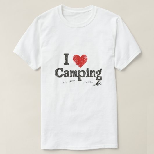 キャンピング大好き Tシャツ (デザイン正面)