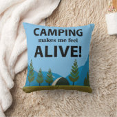キャンピング感じで生きキャンプ クッション (ブランケット)