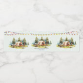 キャンピング素朴バースデーパーティー ペットボトルラベル (シングルラベル)