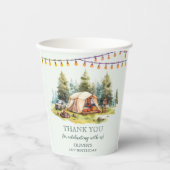 キャンピング素朴バースデーパーティー 紙コップ (正面)