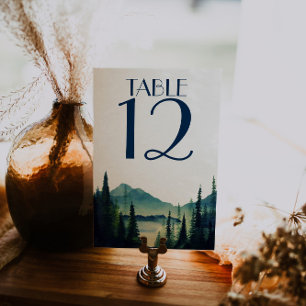 キャンピング結婚のテーブルカード テーブルナンバー