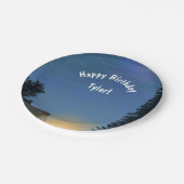 キャンピング誕生日パーティーのカスタマイズ可能なメッセージ ペーパープレート (アングル)