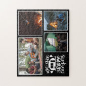 キャンピング4フォトコラージュ記念 ジグソーパズル (縦)