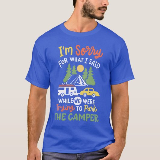 キャンピング キャンパー キャラバン ファミリー Tシャツ (正面)