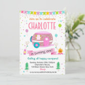 キャンピング キャンパー 屋外 誕生日 ご招待 招待状 (スタンド正面)