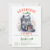 キャンピング グランピング キャンプ ワイルド 30歳の誕生日ウィークエンド 招待状 (正面)