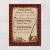 キャンピング グランピング 釣り ウェディング RSVP カード (裏面)