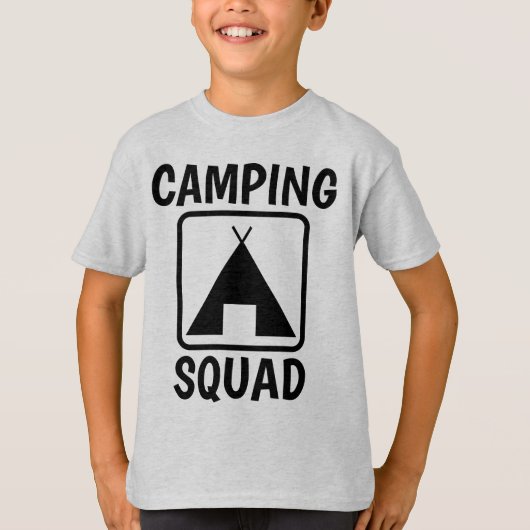 キャンピング スクワッド 子供用Tシャツ Tシャツ (正面)