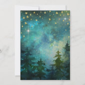 キャンピング ナイトタイム フォレスト ウィルダネス バースデー 招待状 (裏面)