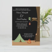 キャンピング・ネイチャーテーマのウェディング招待状 招待状 (スタンド正面)