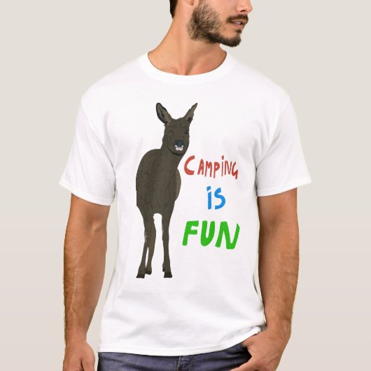 キャンピング ハイキング フォレスト アート Tシャツ (正面)