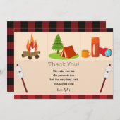 キャンピング バースデー 感謝カード (正面/裏面)