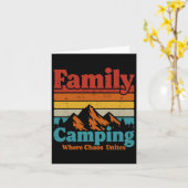 キャンピング ファミリー キャンピング カオス ユナイテッド ハッピー キャンパー C カード (黄色い花)