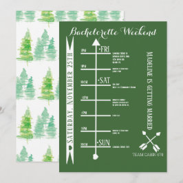 キャンピング ブライズ トゥ ビー 週末旅行の行程表 招待状