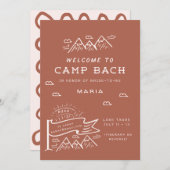 キャンピング ブライズ パーティー ガールズトリップ グランピング ブライズ 招待状 (正面/裏面)