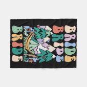 キャンピング ブライダル パーティー キャンプ ブライズゲット キャンプ 花嫁 フリースブランケット (正面(横))