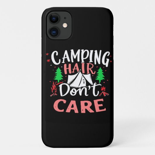 キャンピング+ヘアー+ドント+ケア+面白い Case-Mate iPhoneケース (裏面)