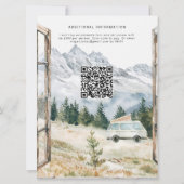 キャンピング  マウンテンズ  サマー  ロードトリップ  イテリナリー 招待状 (裏面)