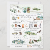 キャンピング  マウンテンズ  サマー  ロードトリップ  イテリナリー 招待状 (正面)