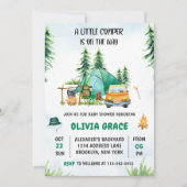 キャンピング・マウンテン・ラスティック・ベイビーシャワーパーティー 招待状 (正面)