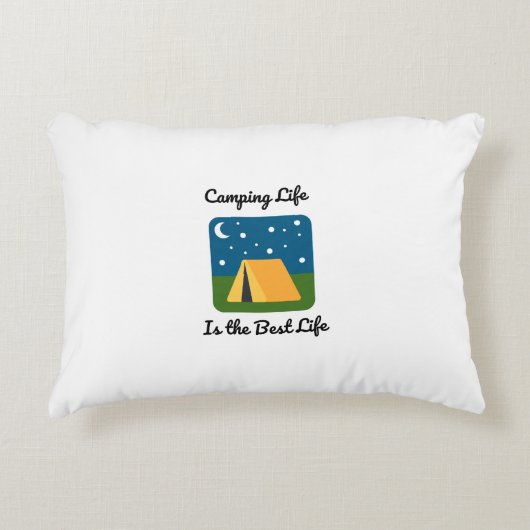 キャンピング・ライフ最高のは人生  アクセントクッション (正面)