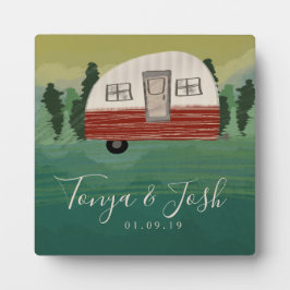 キャンピング ヴィンテージ キャンパー ブライダルシャワー  ゲッタウェイ フォトプラーク