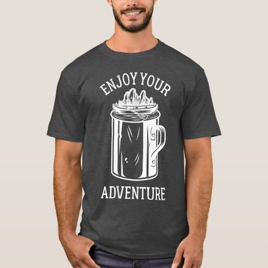 キャンピング 冒険を楽しもう コーヒーマグ カヌー家族 Tシャツ (正面)