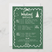 キャンピング 手描き 緑の弓 ブライズゲート パーティー 招待状 (裏面)