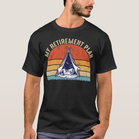 キャンピング 私の退職プラン オーダーメイド 退職 Tシャツ (正面)