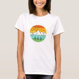 キャンピング 自然 森 キャンパー アドベンチャー RV キャンプ Tシャツ