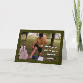 キャンピング，誕生日 カード (正面)